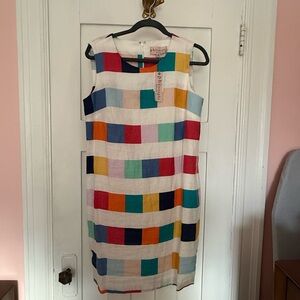 Philosophy Multicolor Checkered Midi Dress